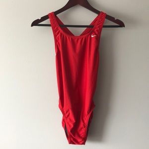 Red nike one piece swimsuit